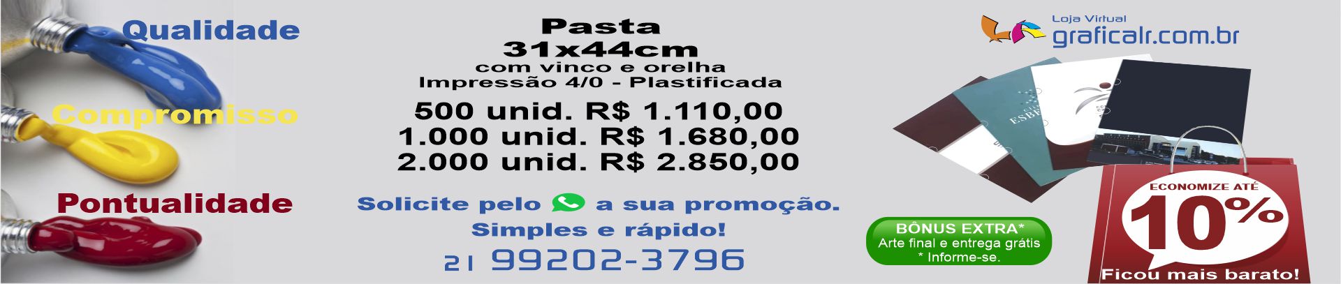 PROMOÇÃO PASTA